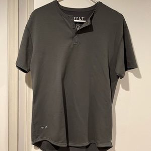 BYLT Basics short sleeve drop cut henley